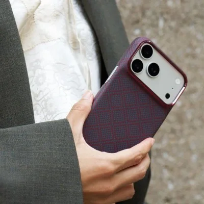 Pitaka (Argyle) Edge Case for iPhone 18 Pro Max - Blue’s Red